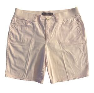 Gloria Vanderbilt Lt Pink High Rise Y2K Kristine Bermuda Shorts Elastic Waist 12